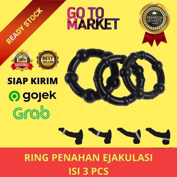 Ring kondom pria Penahan Ejakulasi Dini Silicone Delay 3 PCS