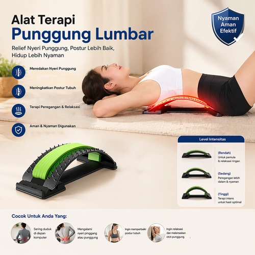 Amkee Alat Terapi Punggung Lumbar Spinal Support Waist Relax