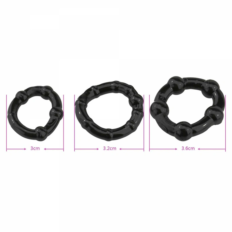 Ring kondom pria Penahan Ejakulasi Dini Silicone Delay 3 PCS